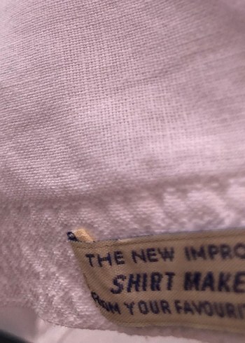 Sctch&Soda Düğmeli Beyaz Keten Erkek Gömlek (L) - Görsel 5