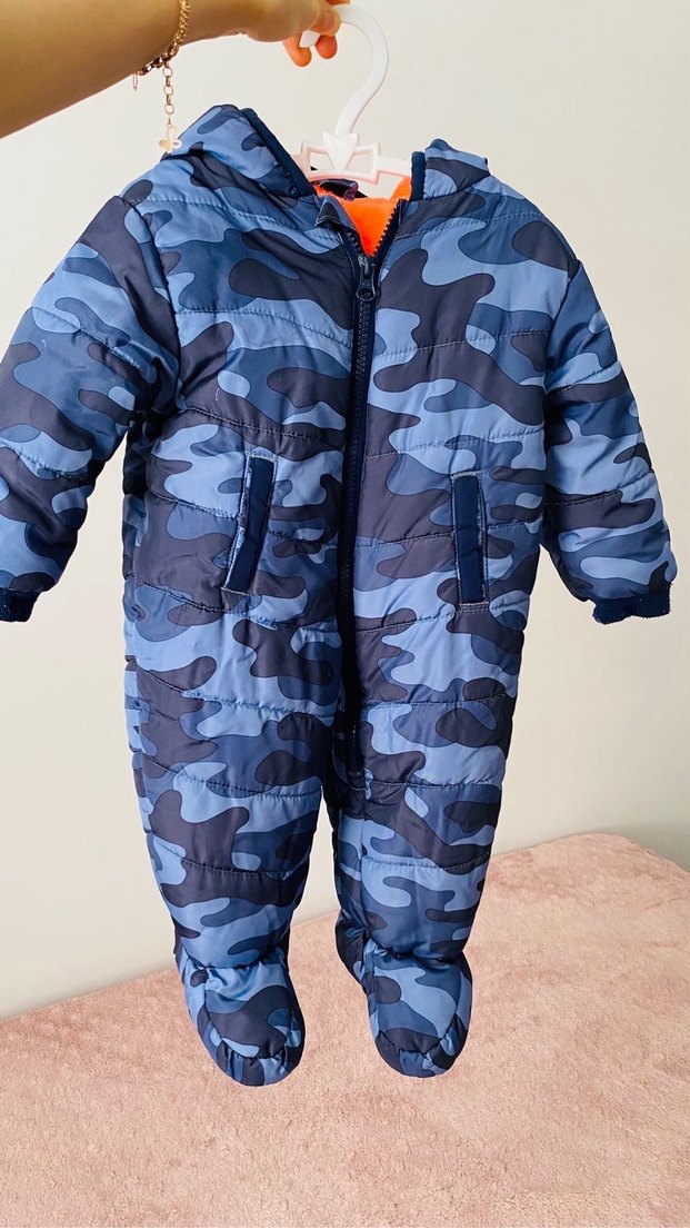 Lacivert Kamuflaj Bebek Tulumu - Görsel 4