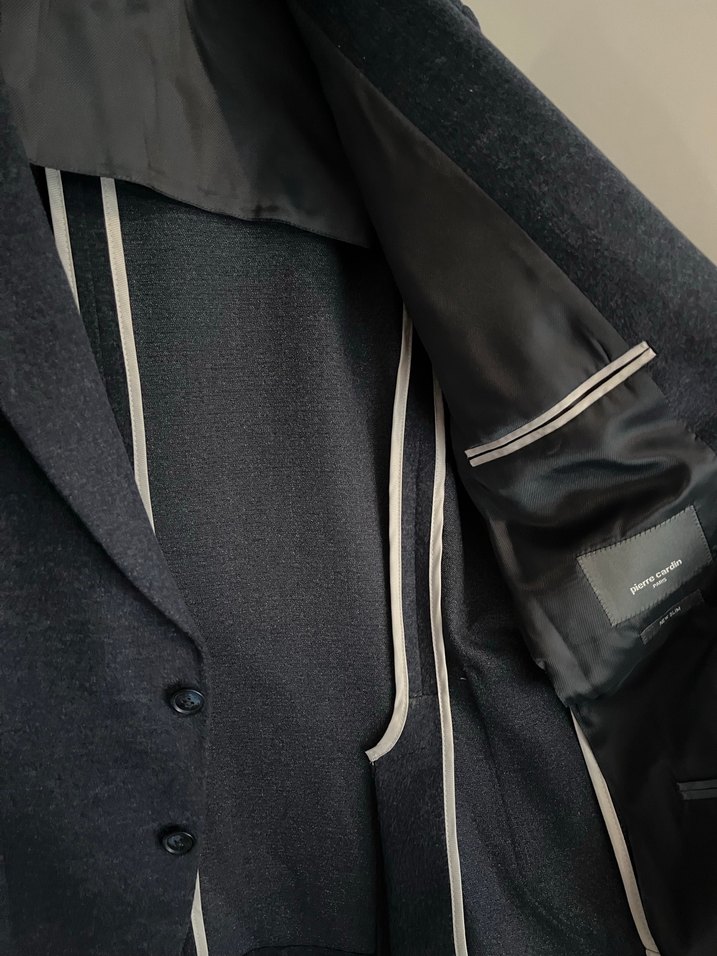 Pierre Cardin Lacivert Düğmeli Erkek Ceket - Görsel 3