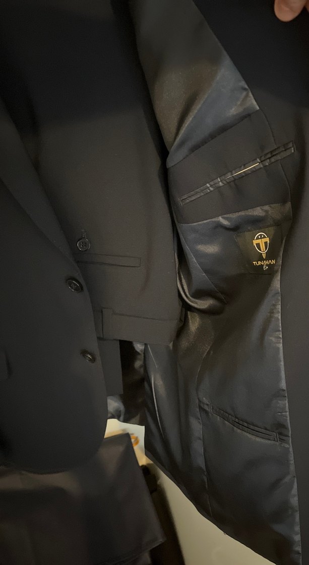 Lacivert Kişiye Özel Dikim Vakko Kumaşından Takım Elbise - Görsel 3