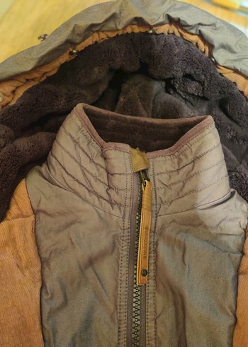 Düğmeli Midi Kadın Mont yeşil - Görsel 2