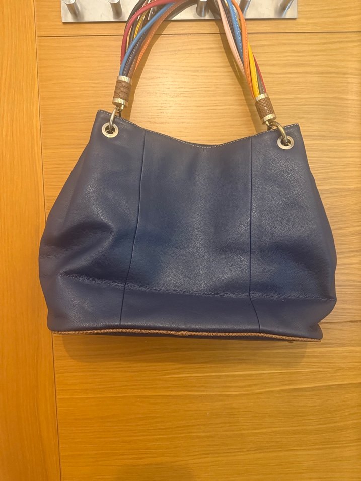 Lacivert Deri Kadın Çanta - Görsel 2