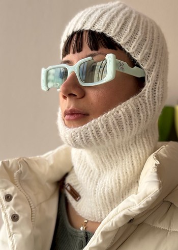 Krem rengi balaclava kar maskesi - Görsel 6