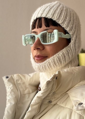 Krem rengi balaclava kar maskesi - Görsel 4