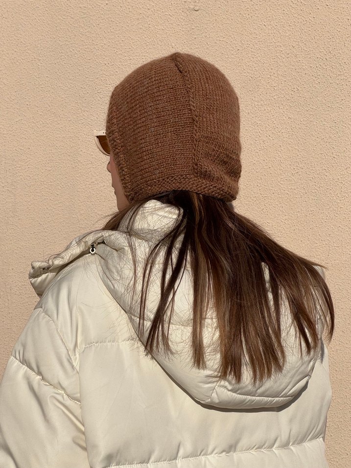 Kahverengi Yün-Akrilik karışımı bone başlık - Görsel 5