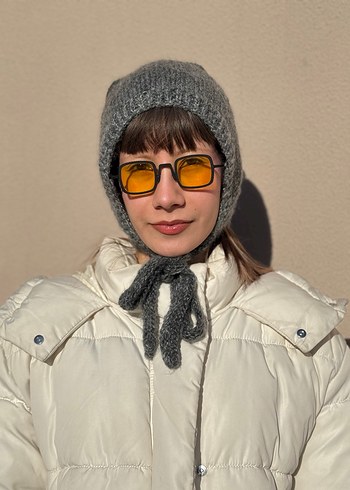 Gri Moher Degrade Bone Balaclava - Görsel 2