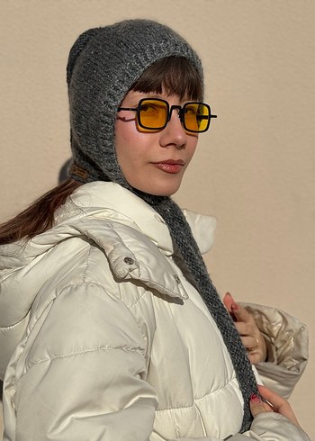 Gri Moher Degrade Bone Balaclava - Görsel 9