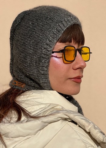 Gri Moher Degrade Bone Balaclava - Görsel 6