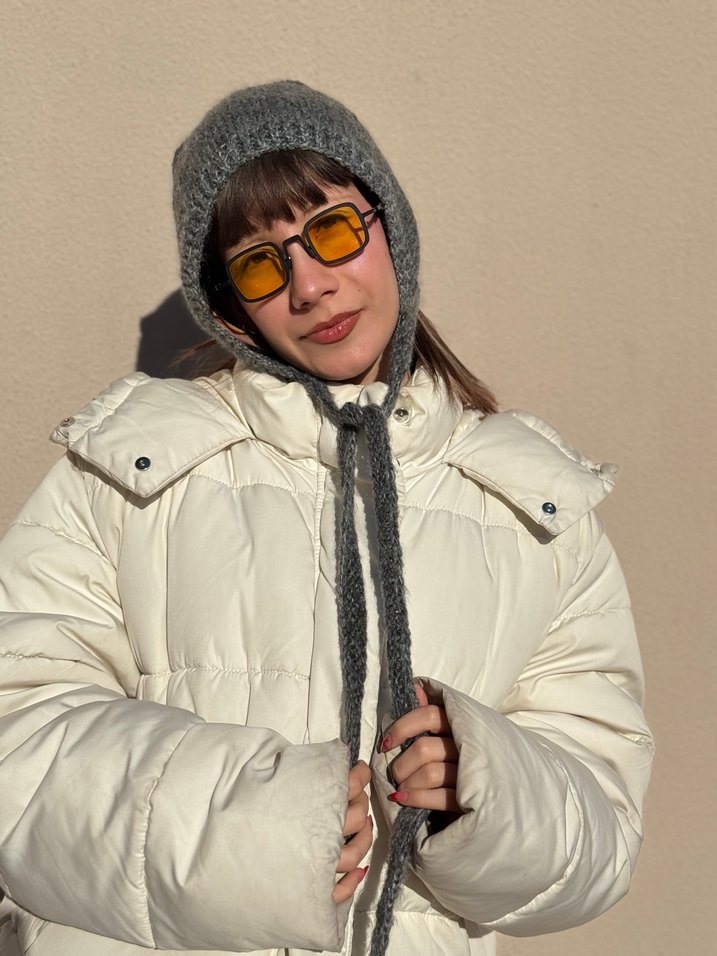 Gri Moher Degrade Bone Balaclava - Görsel 3