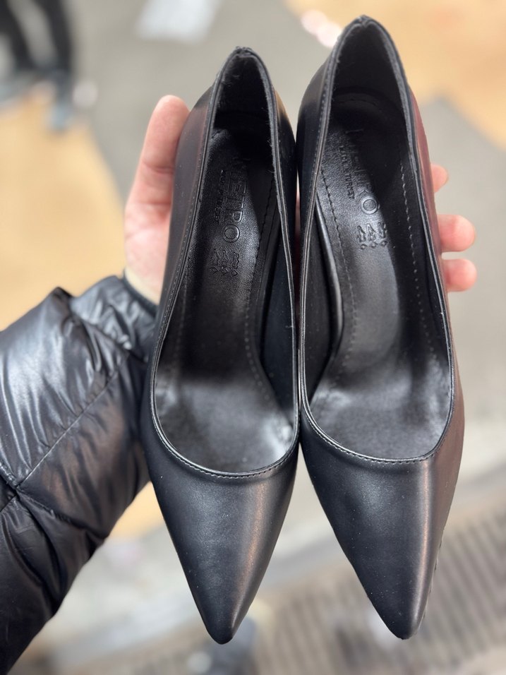 Siyah Tokalı Stiletto Kadın Ofis Ayakkabısı - Görsel 5