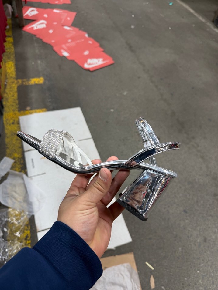 Gri Yılan Desenli Metal Topuklu Kadın Ayakkabı - Görsel 4