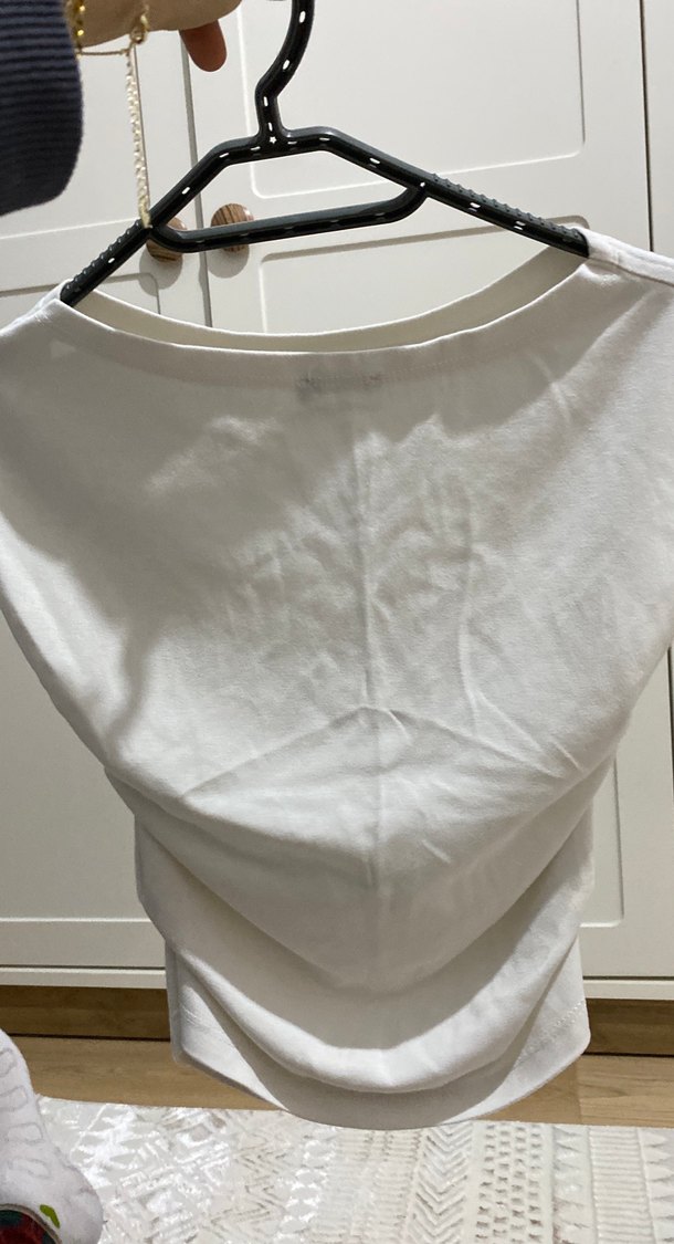 Beyaz bisiklet Yakalı Kısa Kollu - Görsel 2