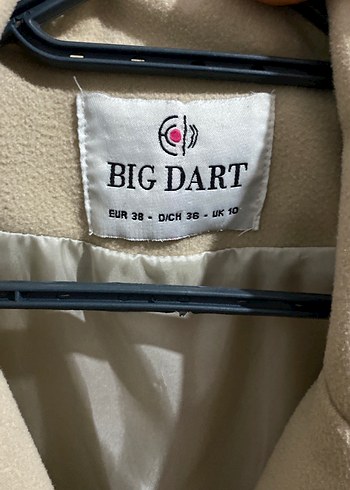 Bej Midi Boy Düğmeli Hamile Kabanı - Görsel 2