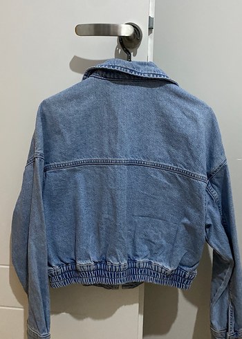 Kadın Mavi Düğmeli Denim Ceket - Görsel 2