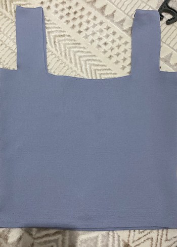 Geniş Askılı Mavi Kadın Atlet - Görsel 2