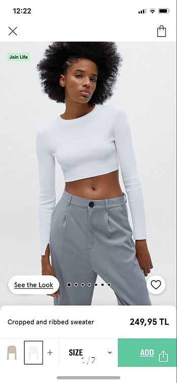 Beyaz pull and bear crop