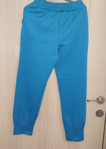 Mavi V Yaka Rahat Kesim Sweatshirt - Görsel 4