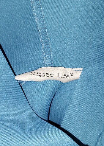 Mavi V Yaka Rahat Kesim Sweatshirt - Görsel 5