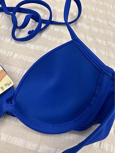 s Beden Koton saks mavisi bikini üstü