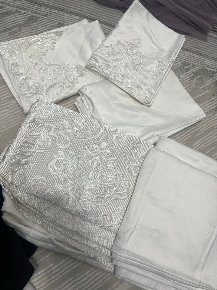 Beyaz Renkli Baskılı Pike Takımı - Görsel 2