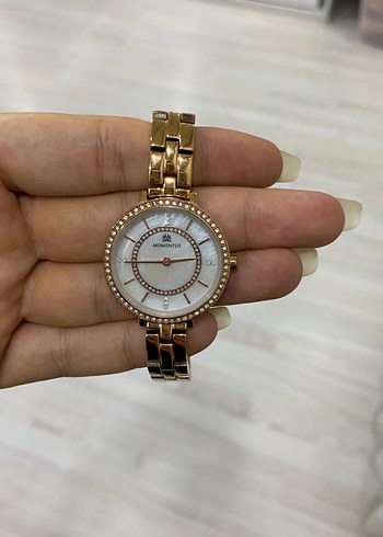 Parlak Altın Klasik Kadın Kol Saati - Görsel 5