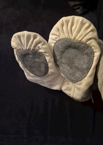 Kız Çocuk Beyaz Keten Babet Ayakkabı - Görsel 4