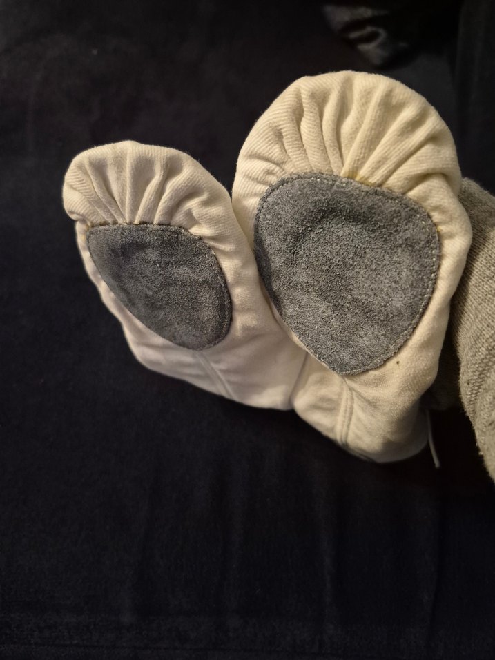 Kız Çocuk Beyaz Keten Babet Ayakkabı - Görsel 4