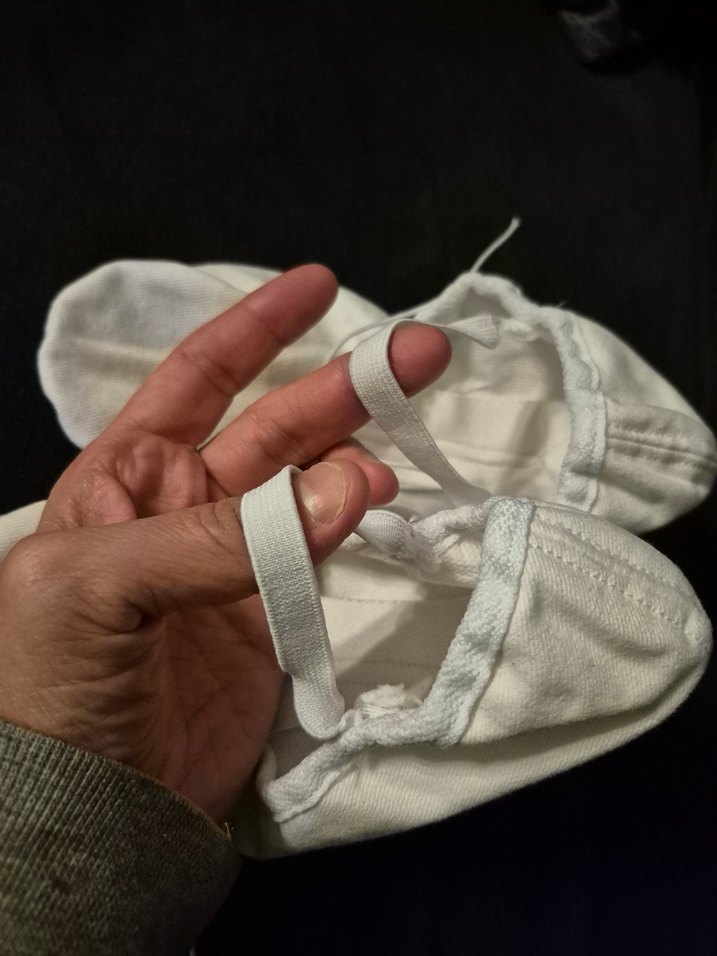 Kız Çocuk Beyaz Keten Babet Ayakkabı - Görsel 5