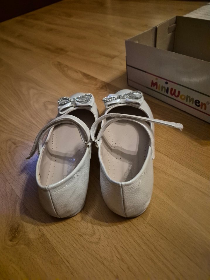 Kız Çocuk Gri Fiyonklu Babet Ayakkabı - Görsel 3