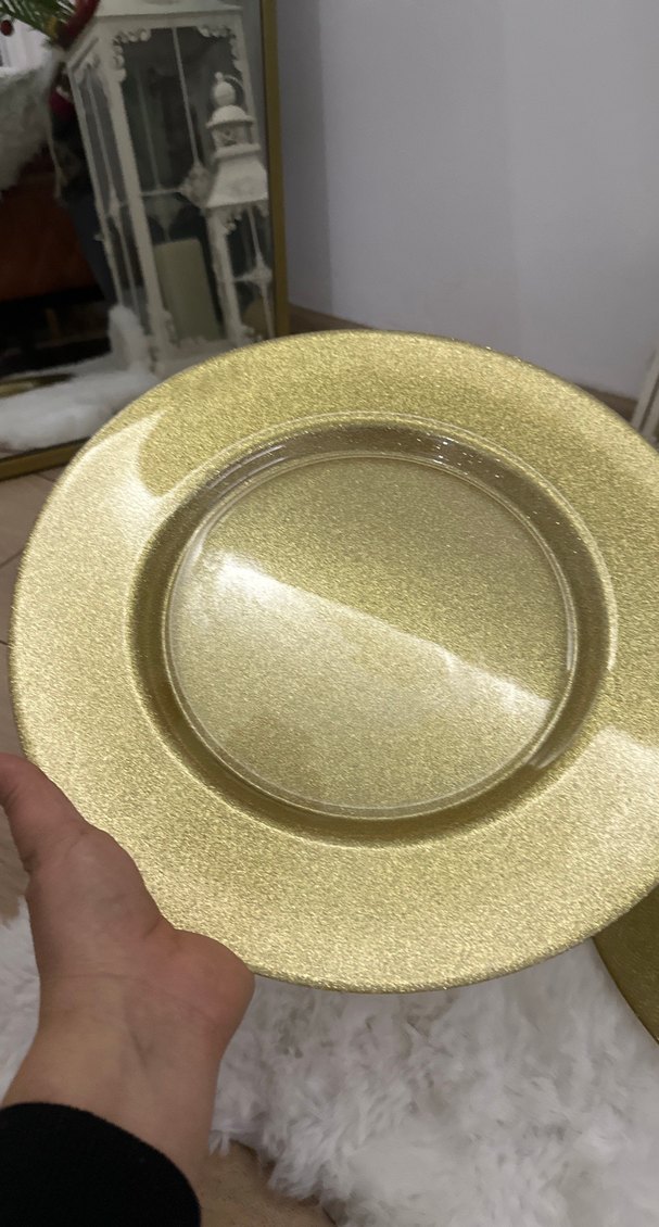 Parlak Altın Renkli Düz Tabak 2 adet mevcuttur - Görsel 3