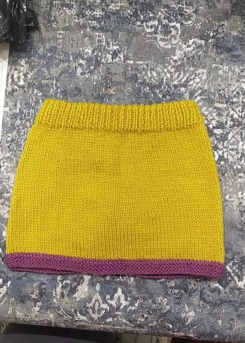 Kız Çocuk Mor Sarı Triko Takım - Görsel 3