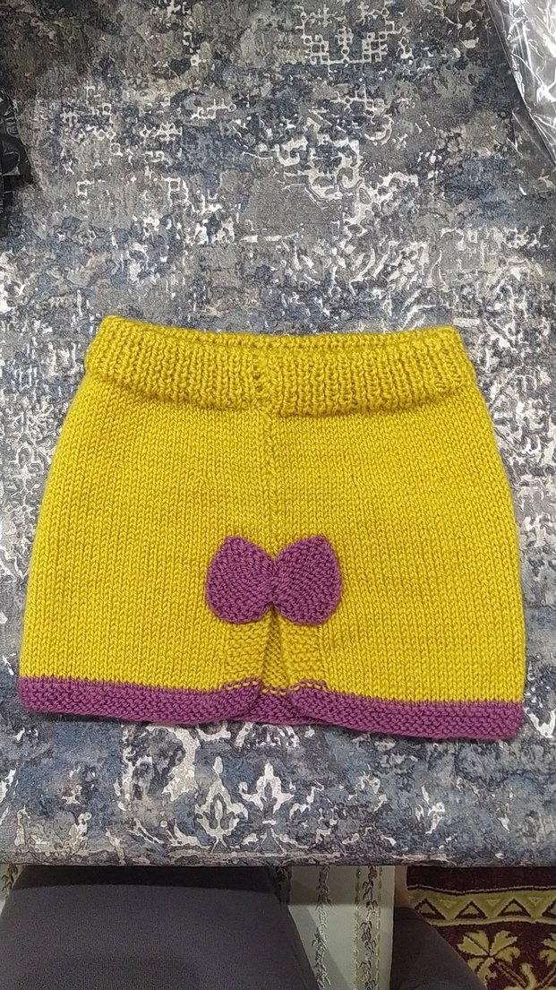 Kız Çocuk Mor Sarı Triko Takım - Görsel 4