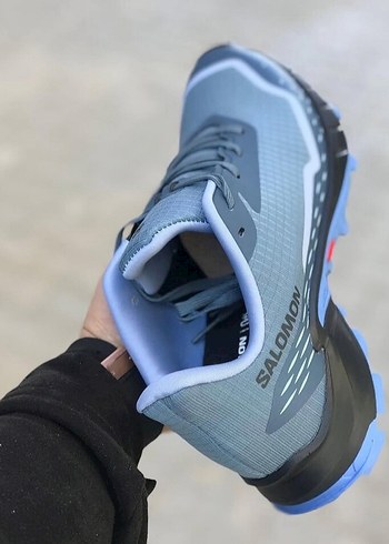 Salomon Gri Mavi Bağcıklı Erkek Outdoor Ayakkabı - Görsel 3