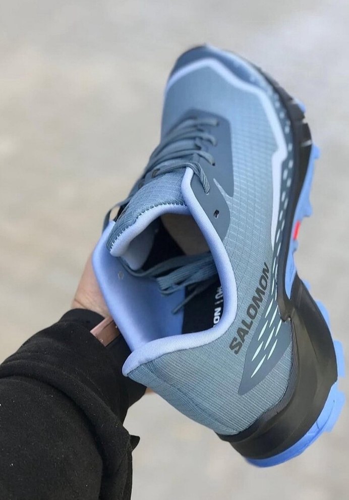 Salomon Gri Mavi Bağcıklı Erkek Outdoor Ayakkabı - Görsel 3