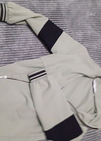 yeşil i Fermuarlı Kiz çocuk Ceket - Görsel 2