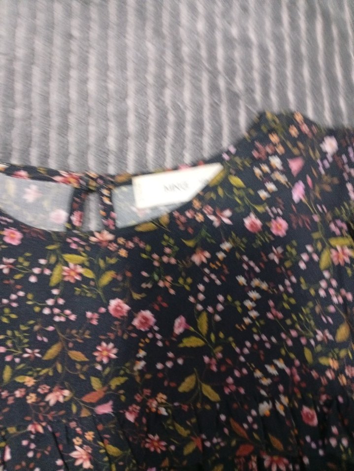 Uzun Kol Renkli Bohem Elbise - Görsel 2