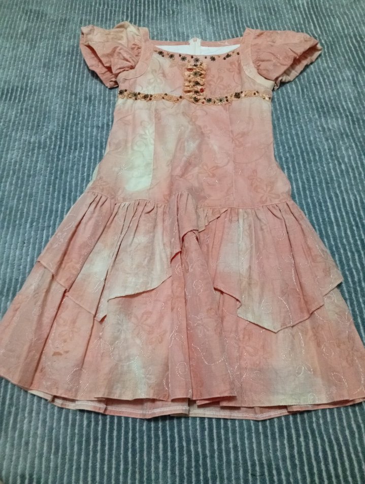 Pembe Bohem Kız Çocuk Elbisesi - Görsel 2