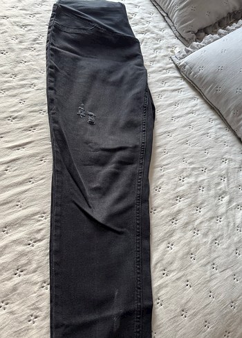 Gri Hamile Kot Pantolon - Görsel 3