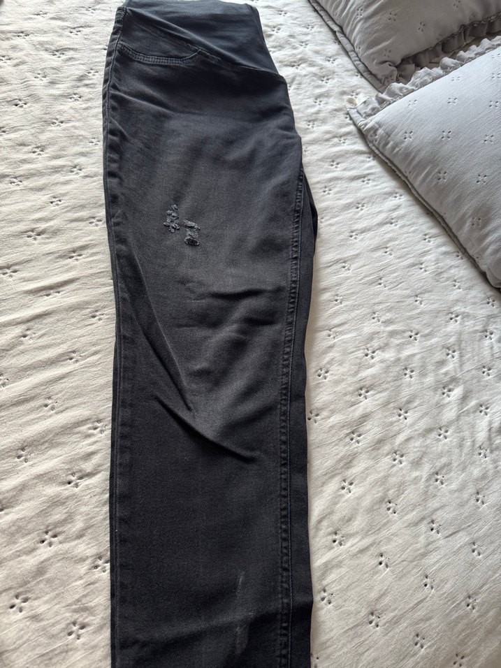 Gri Hamile Kot Pantolon - Görsel 3