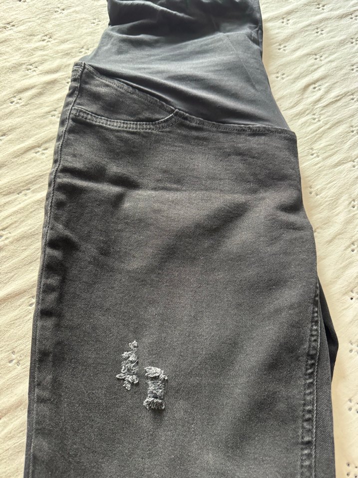 Gri Hamile Kot Pantolon - Görsel 4