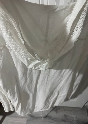 Nakışlı Bohem Uzun Kadın Keten Gömlek - Görsel 5