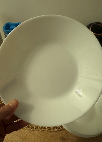 Ikea Beyaz cam porselen Derin Tabak - Görsel 2