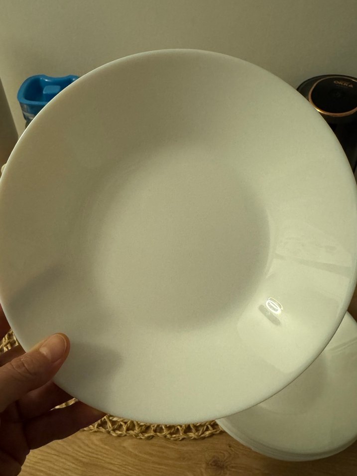 Ikea Beyaz cam porselen Derin Tabak - Görsel 2