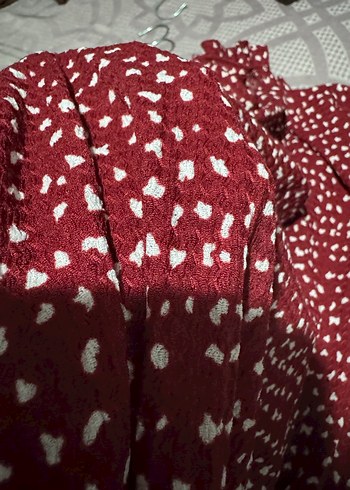 Bordo Uzun Kollu Piliseli Kadın Elbise - Görsel 8