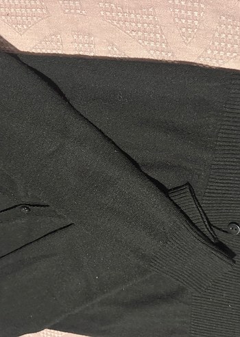 Düğmeli Mavi Midi Hırka - Görsel 13