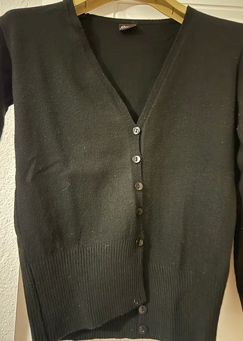 Düğmeli Mavi Midi Hırka - Görsel 6