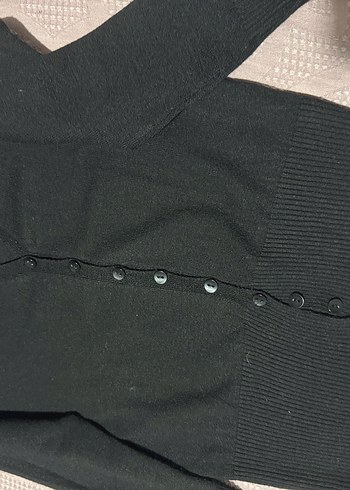 Düğmeli Mavi Midi Hırka - Görsel 14