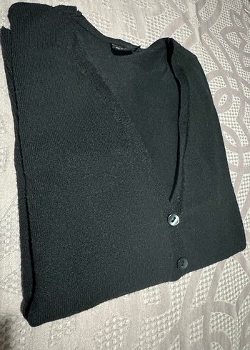 Düğmeli Mavi Midi Hırka - Görsel 11