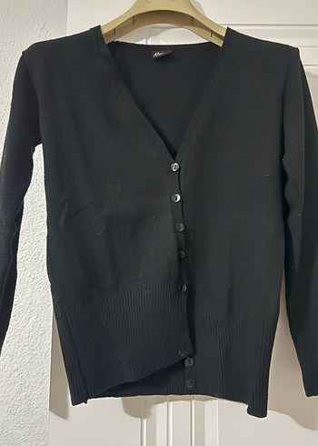 Düğmeli Mavi Midi Hırka - Görsel 7