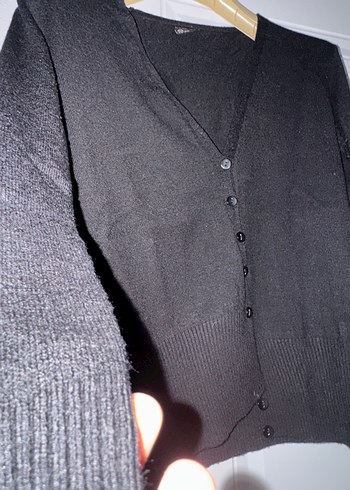 Düğmeli Mavi Midi Hırka - Görsel 5